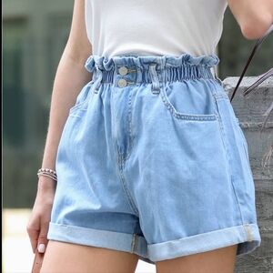 Garage Light Blue Jean Shorts
